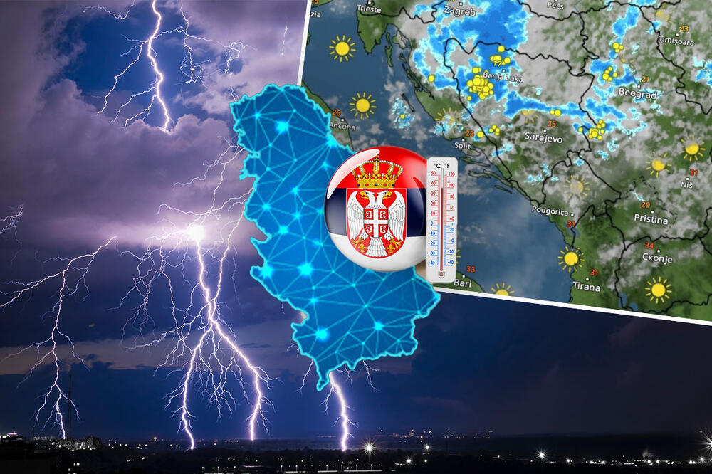 NAJNOVIJE UPOZORENJE RHMZ, OLUJA SA PLJUSKOVIMA TOKOM NOĆI U SRBIJI: Očekuju se olujni udari vetra, a evo šta nas čeka za USKRS