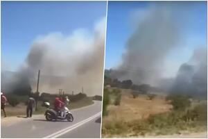 PRVI SNIMCI DVA NOVA POŽARA NA SITONIJI! Vatra izbila kod Agios Nikolaosa i Vurvurua (VIDEO)