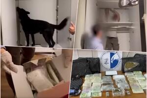 TAJNA PREGRADA KRILA DROGU: Pogledajte kako je policijski pas nanjušio narkotike u naizgled praznom ormanu u Atini (FOTO, VIDEO)