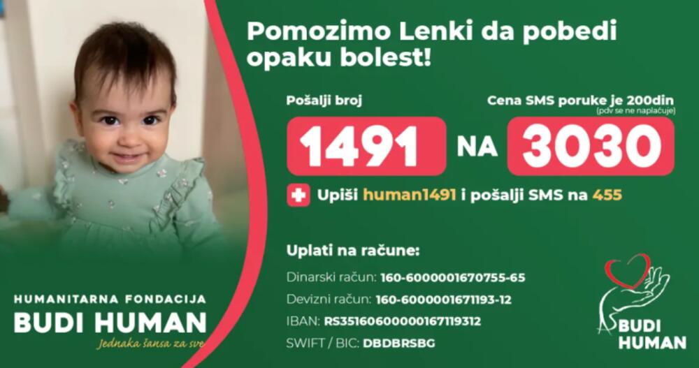Lenka Lazarević, humanitarna akcija