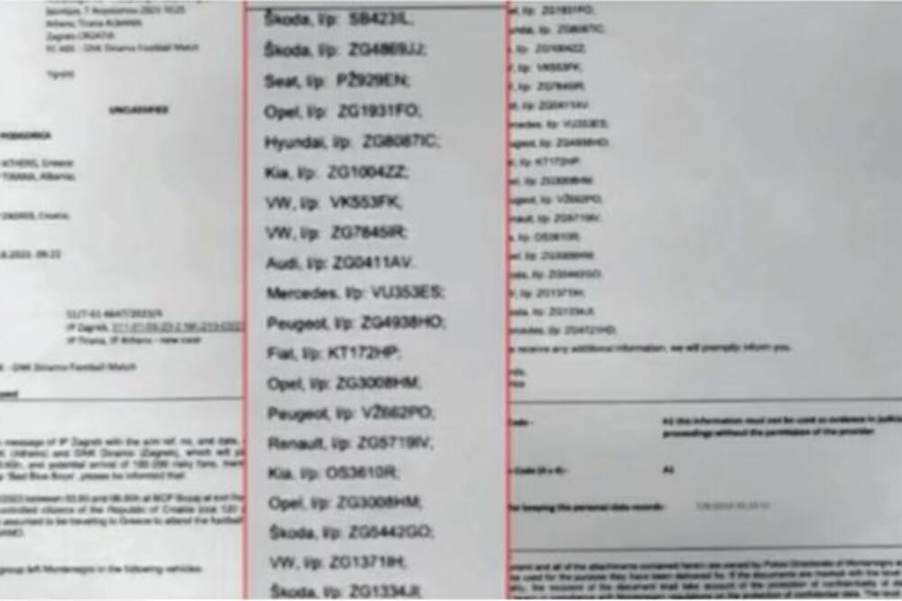 UBISTVO JE MOGLO DA SE SPREČI?! Crnogorska policija obavestila da "rizični navijači" idu ka Atini - poslali im registracije auta!