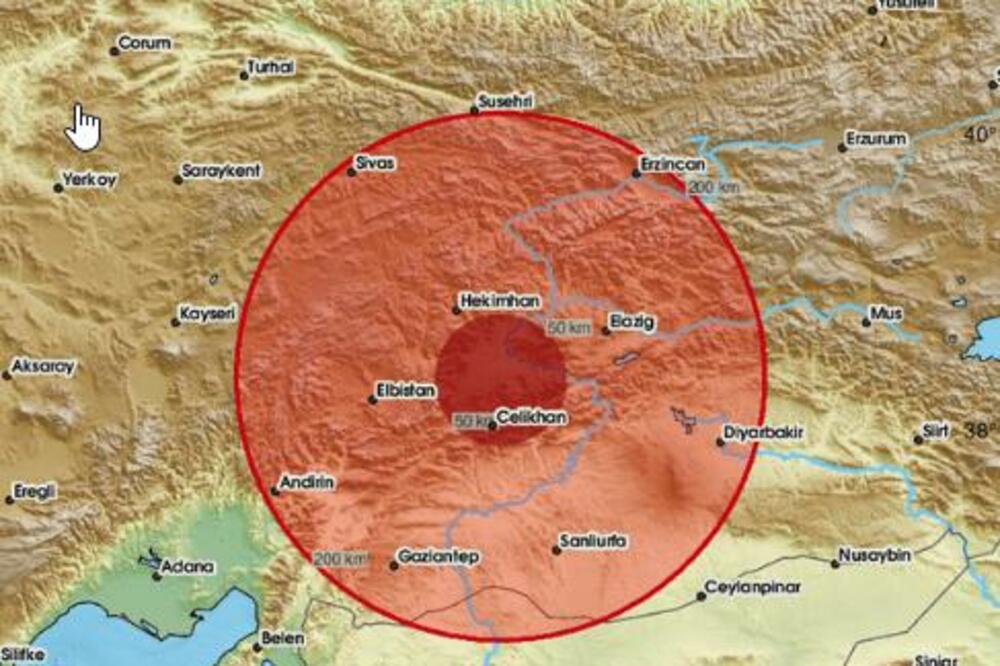 ZEMLJOTRES POGODIO TURSKU: Potres od 4,4 stepena Rihtera zatresao istok zemlje