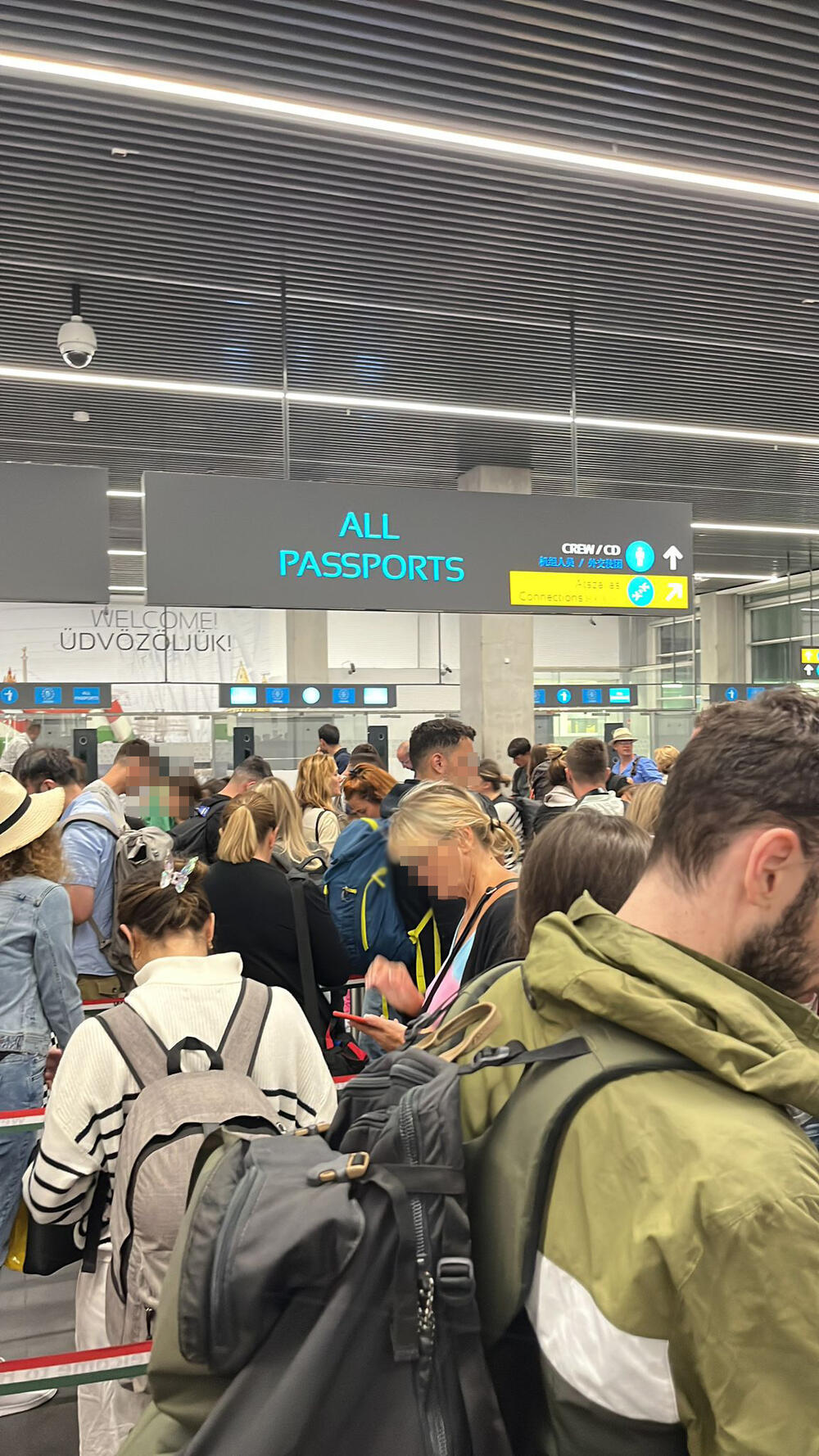 Turisti, zaglavljeni na aerodromu, Budimpešta