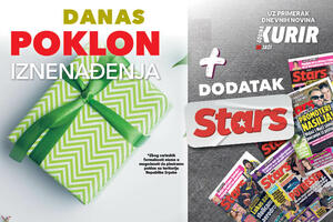 POKLON IZNENAĐENJA + STARS! DANAS uz primerak dnevnih novina Kurir