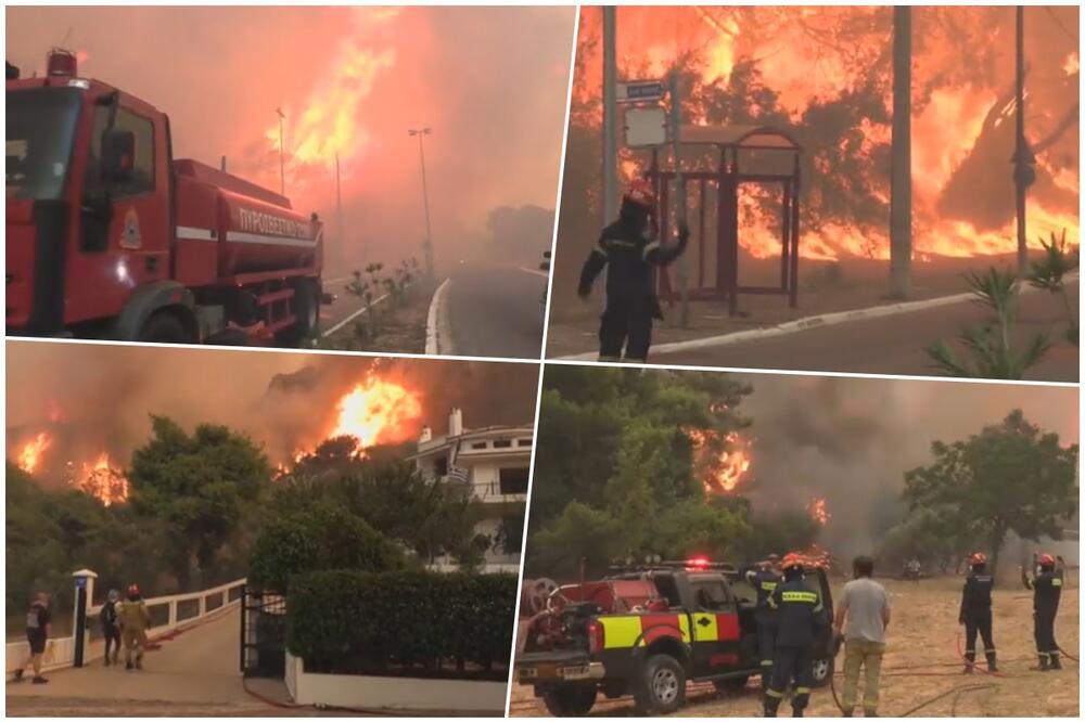 VATRA GUTA GRČKU: U danu izbilo 60 novih požara, stradalo 20 ljudi! Dramatična noć iza vatrogasaca (VIDEO)
