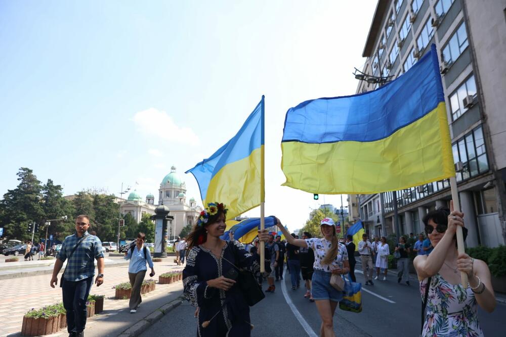 Ambasada Ukrajine, marš solidarnosti, godišnjica nezavisnosti Ukrajine