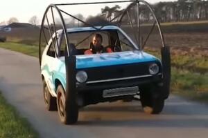 "DVOJKA" KAO AKROBATA: Skratio Golfa i napravio bizarno vozilo za kojim se svi okreću, POGLEDAJTE ŠTA SE DEŠAVA KAD ZAKOČI (VIDEO)