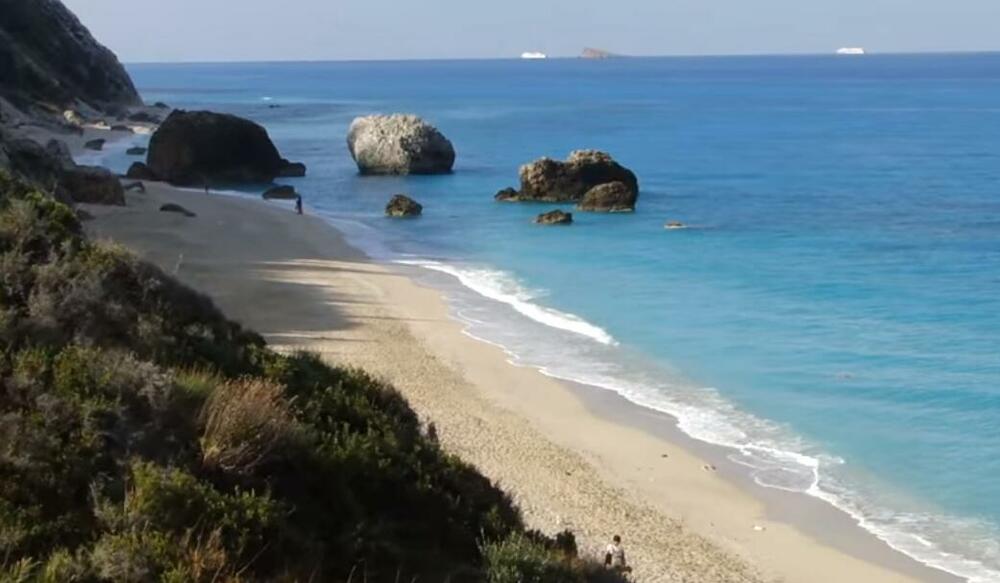 plaža, Megali petra, Lefkada