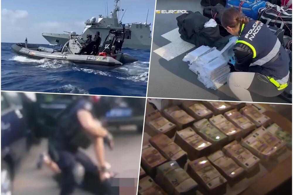 POGLEDAJTE AKCIJU SRPSKE POLICIJE I EVROPOLA! Zaplenjeno 2,7 tona kokaina na jedrilici u Atlantiku, uhapšen vođa krimi grupe VIDEO