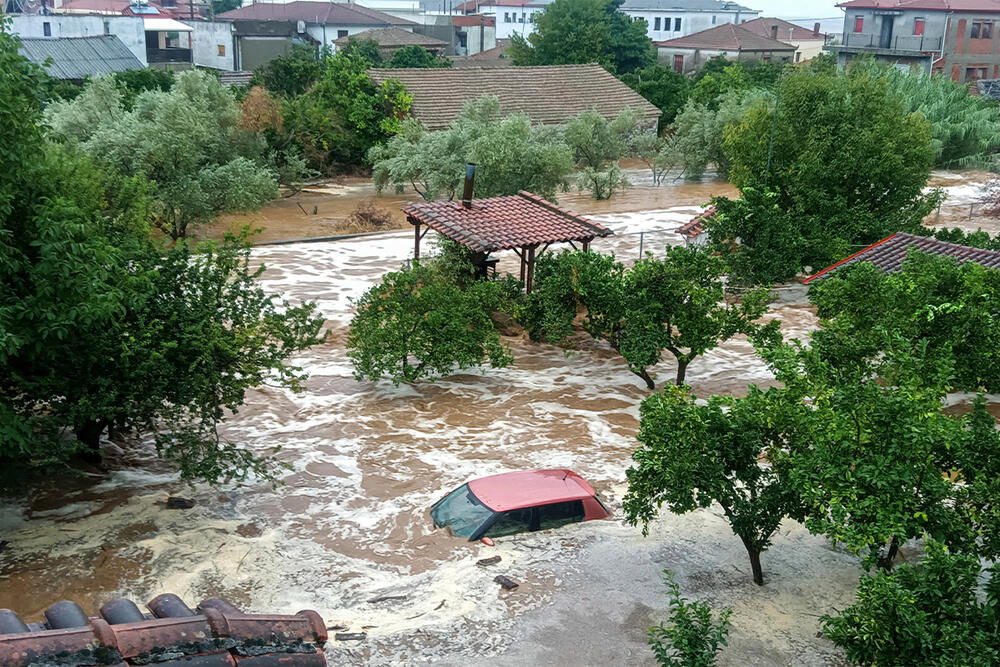 Grčka, poplave, oluja, Milina