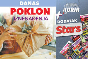 POKLON IZNENAĐENJA + DODATAK STARS! DANAS uz primerak dnevnih novina Kurir