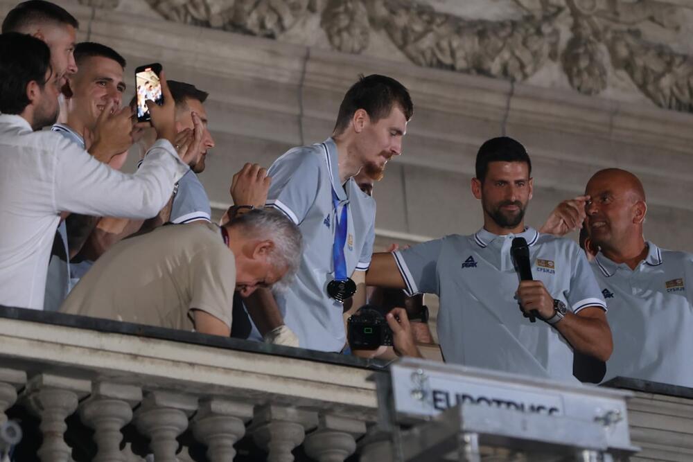 Novak Đoković, Boriša Simanić, balkon