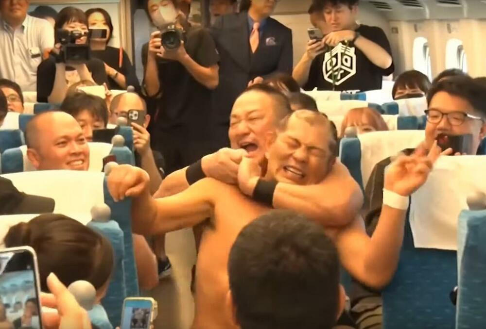 Japan, japanska železnica, tuča, rvači