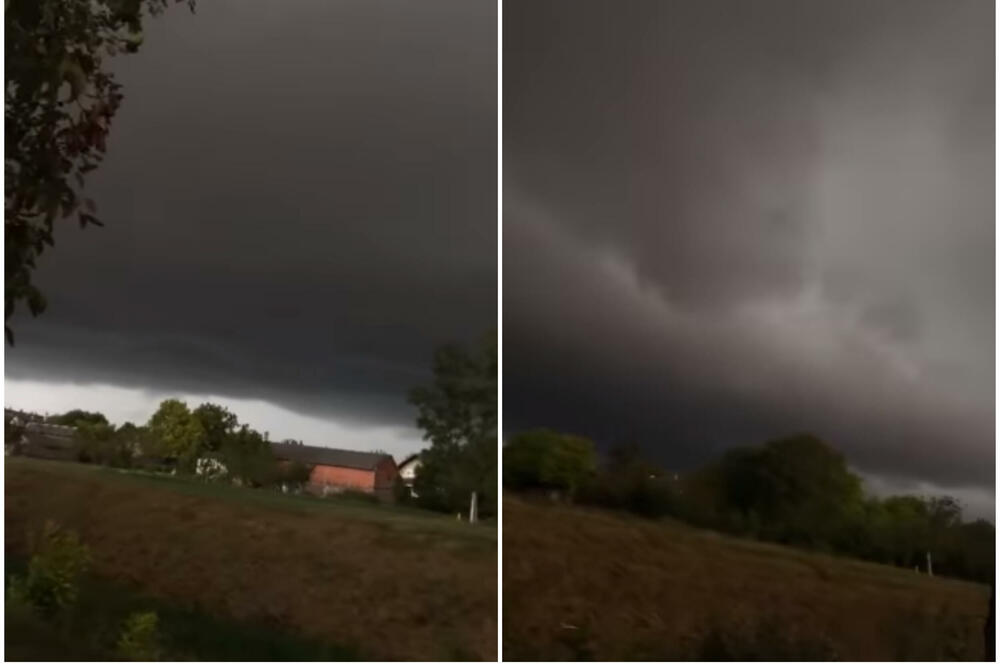 NEVREME STIGLO U SRBIJU! Apokaliptični prizori neba kod Vrbasa: U Novom Sadu kiša, Frušku goru POKOSIO GRAD! (VIDEO)