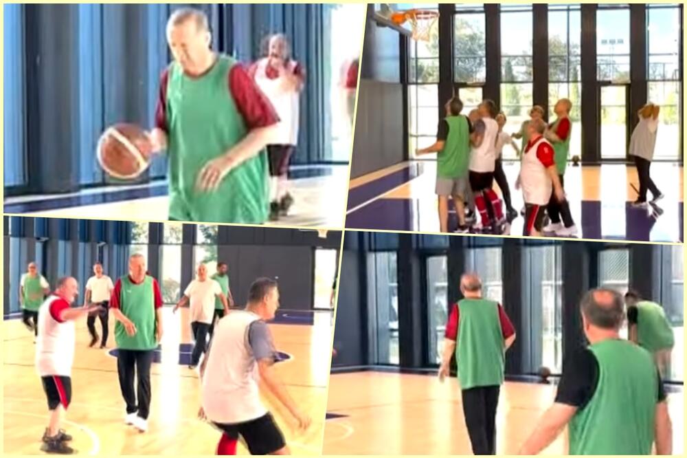 KADA ERDOGAN KRENE U NAPAD: Pogledajte kako turski predsednik u 69. godini igra košarku sa poslanicima (FOTO, VIDEO)