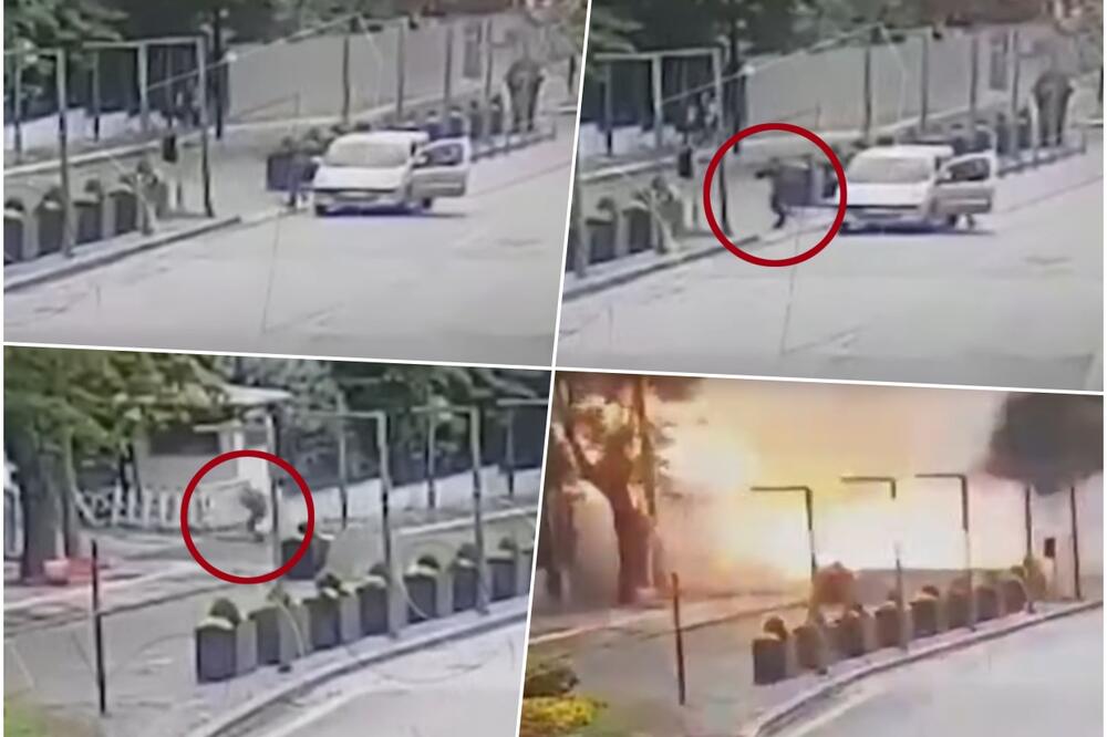 POTRČAO KA ZGRADI MINISTARSTVA I RAZNEO SE: Ovo je trenutak napada bombaša na sedište turske policije u Ankari (FOTO, VIDEO)
