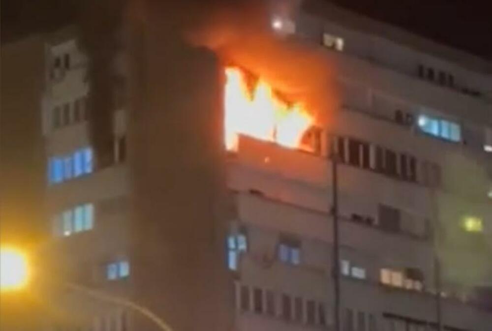 izgoreo stan na 11.spratu solitera u centru kragujevca