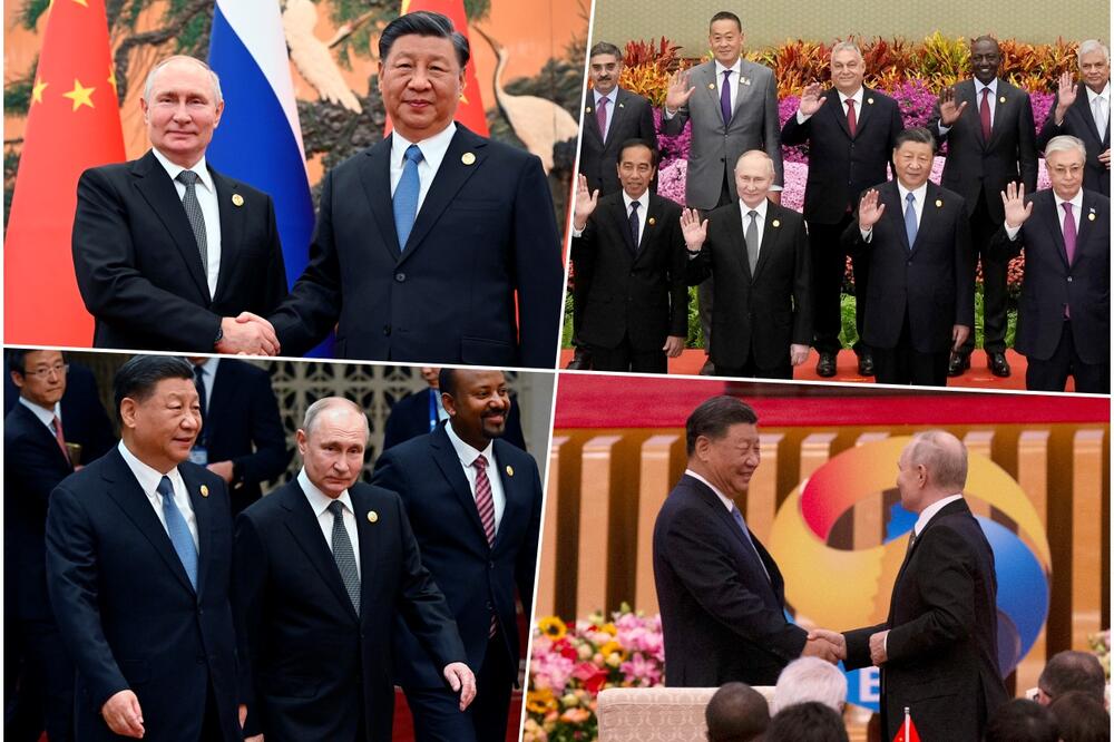 PUTIN NAJVEĆI VIP NA SIJEVOM FORUMU: Kineski predsednik nazvao šefa Kremlja "starim prijateljem", ušli rame uz rame u salu (FOTO)