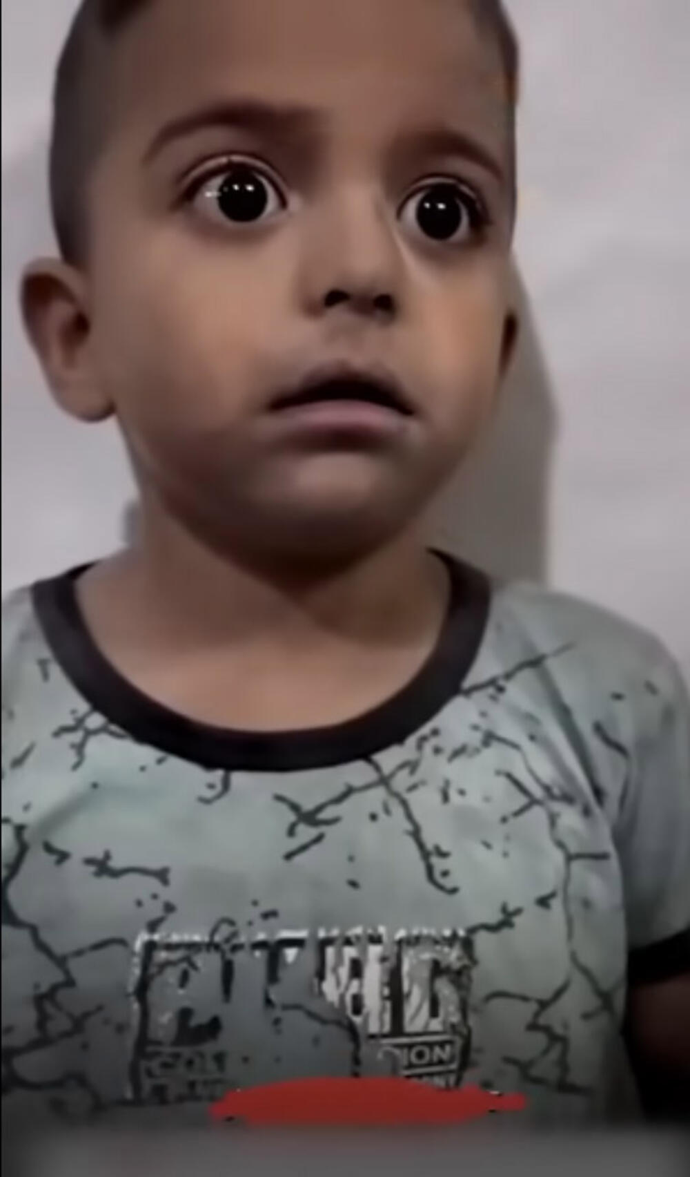 Palestina, uplašen dečak