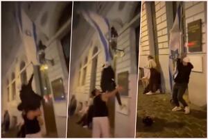 HAOS U BEČU: Zastava Izraela nasilno strgnuta sa sinagoge u centru grada, Austrijanci zgranuti, a onda usledila tuča (VIDEO)