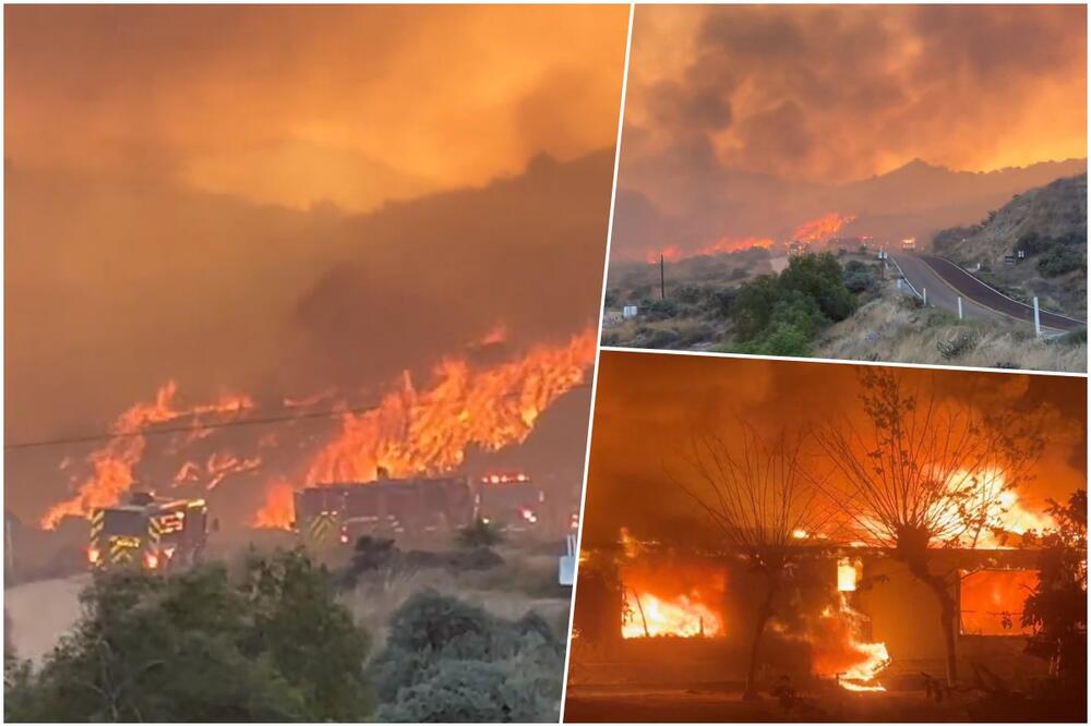 GORI KALIFORNIJA! Evakuisane hiljade ljudi zbog šumskog požara, raspiruje ga jak vetar (FOTO, VIDEO)