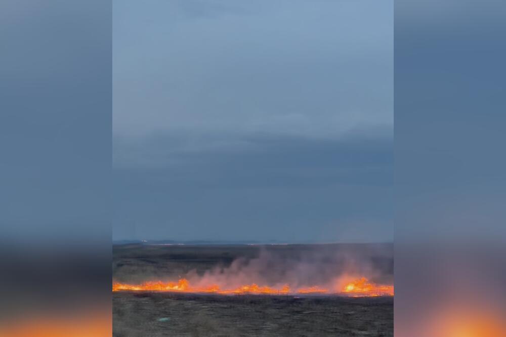 VATRA GUTA LIVADU KOD VRŠCA, POŽAR SE NEKONTROLISANO ŠIRI: Vatrogasci u borbi sa vatrenom stihijom (FOTO)