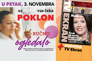 Poklon ručno ogledalo plus dodatak TV Ekran! Petak, 3.novembar uz dnevno izdanje novina Kurir