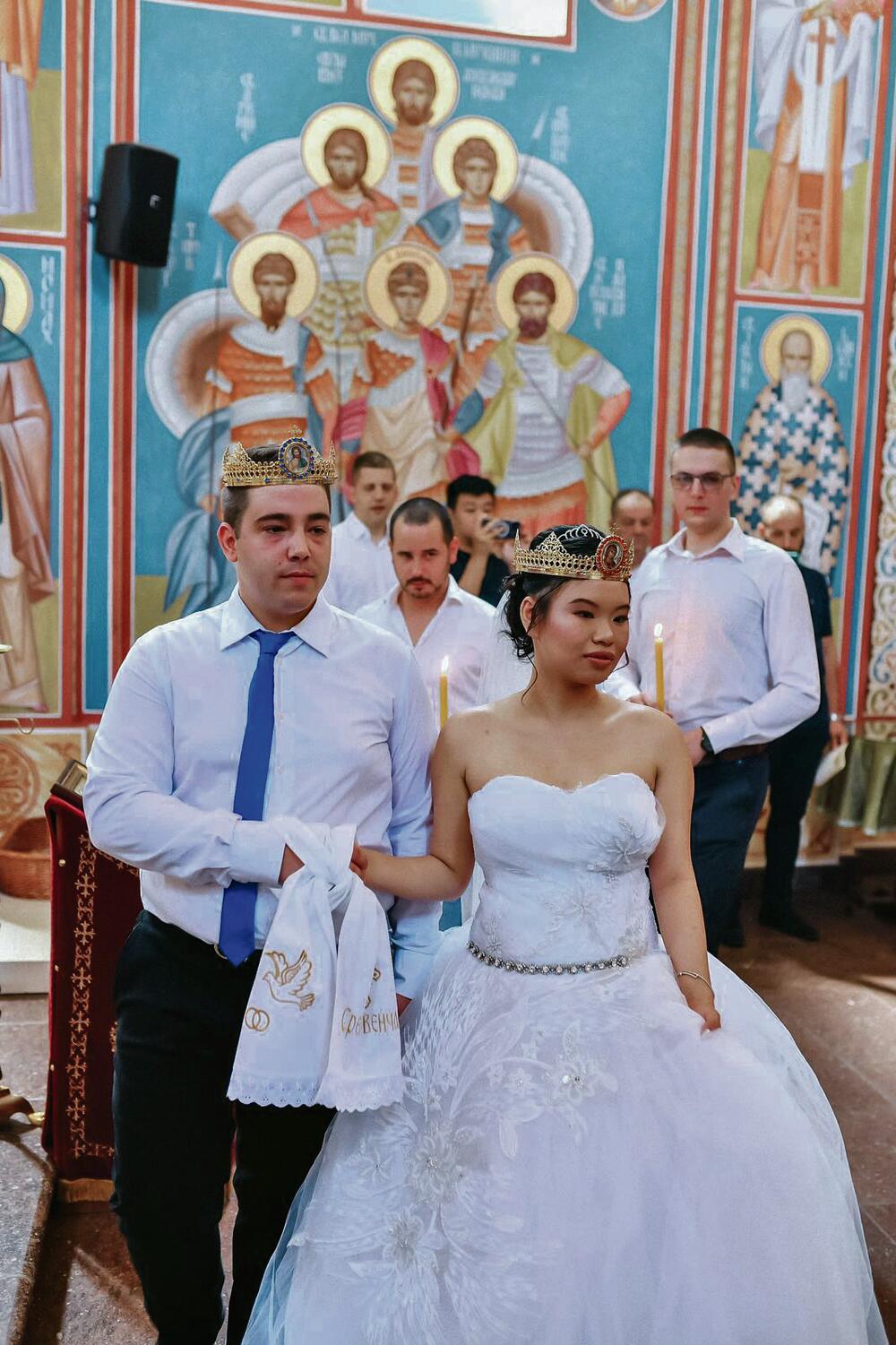 Nemanja i Ičen Jovanović, crkveno venčanje u Srbiji