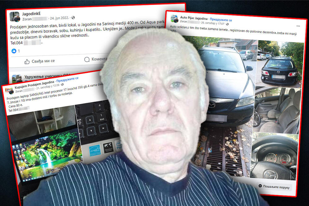 zoran stanković često objavljivao oglase gde je prodavao automobil, laptop, kao i stan u kom je ubijen
