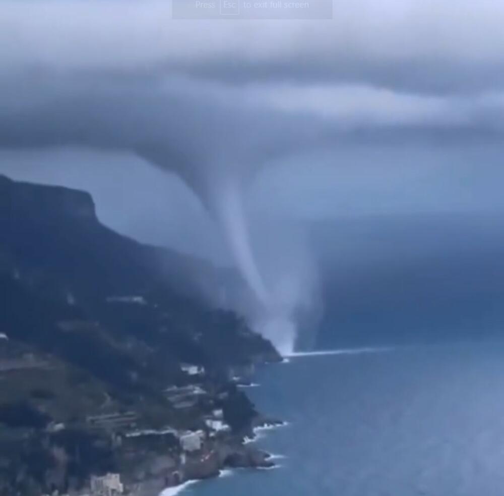 Pijavica, tornado, Italija, Salerno