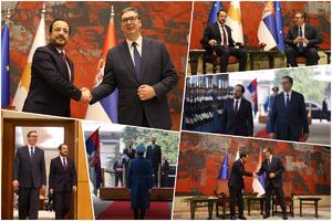 PREDSEDNIK KIPRA HRISTODULIDIS U POSETI SRBIJI: Dočekao ga predsednik Vučić, slede sastanci (FOTO)