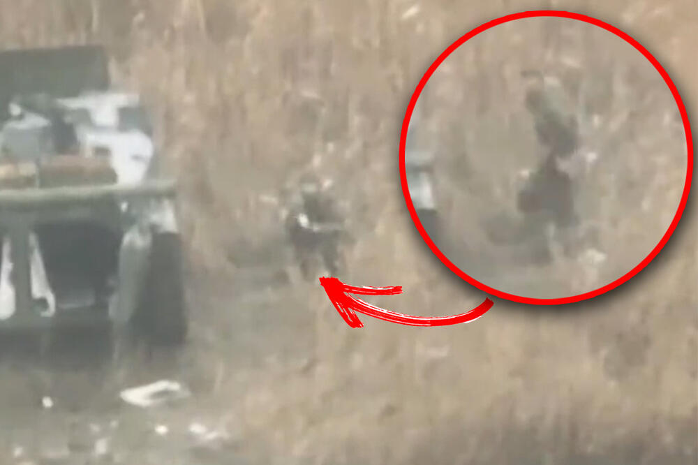 SMRT STIGLA USRED VELIKE NUŽDE: Tragikomični snimak sa fronta, vojnik pokušao da pobegne spuštenih pantalona, ali dron bio brži