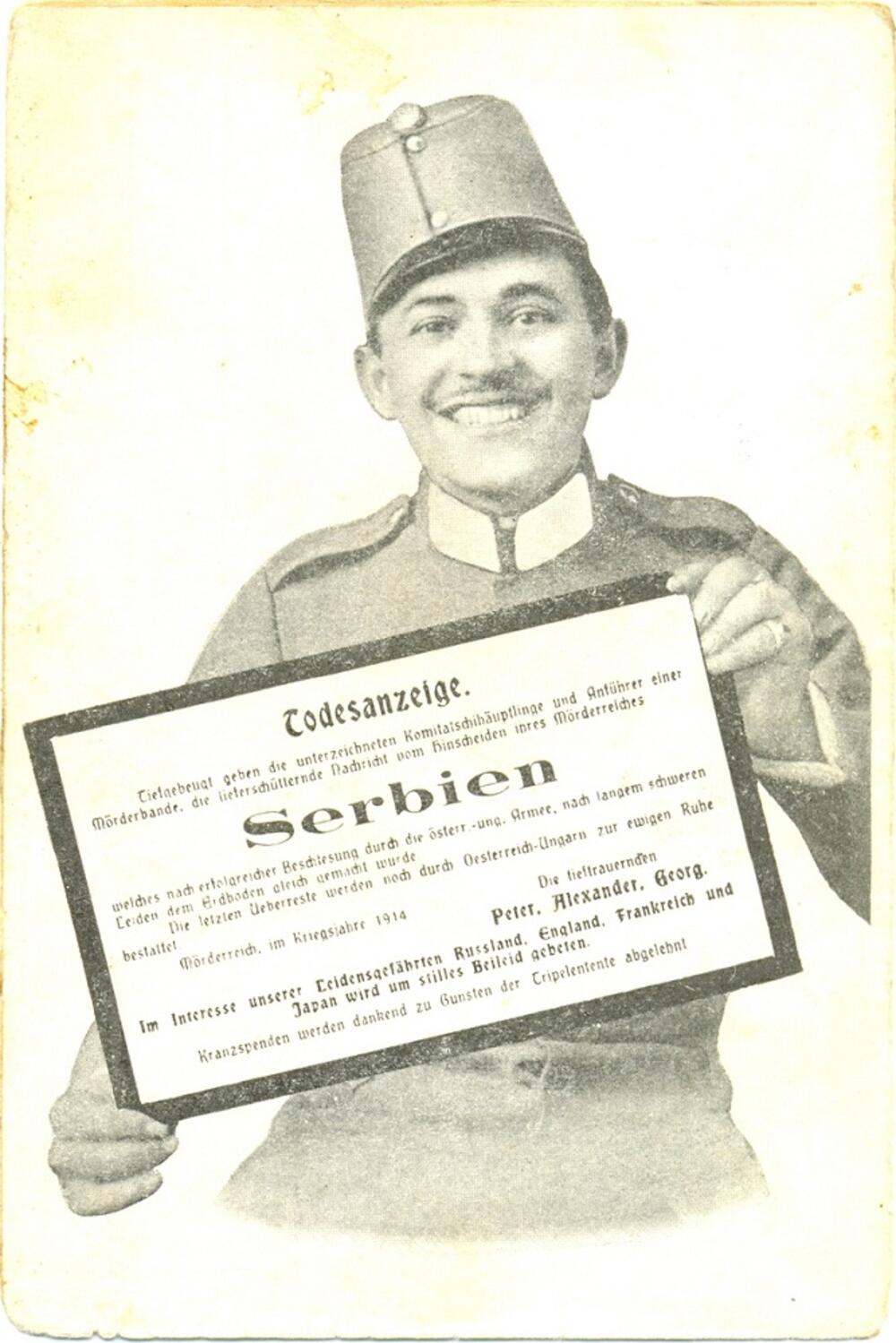 Prvi svetski rat, Austrougarska propaganda protiv Srbije