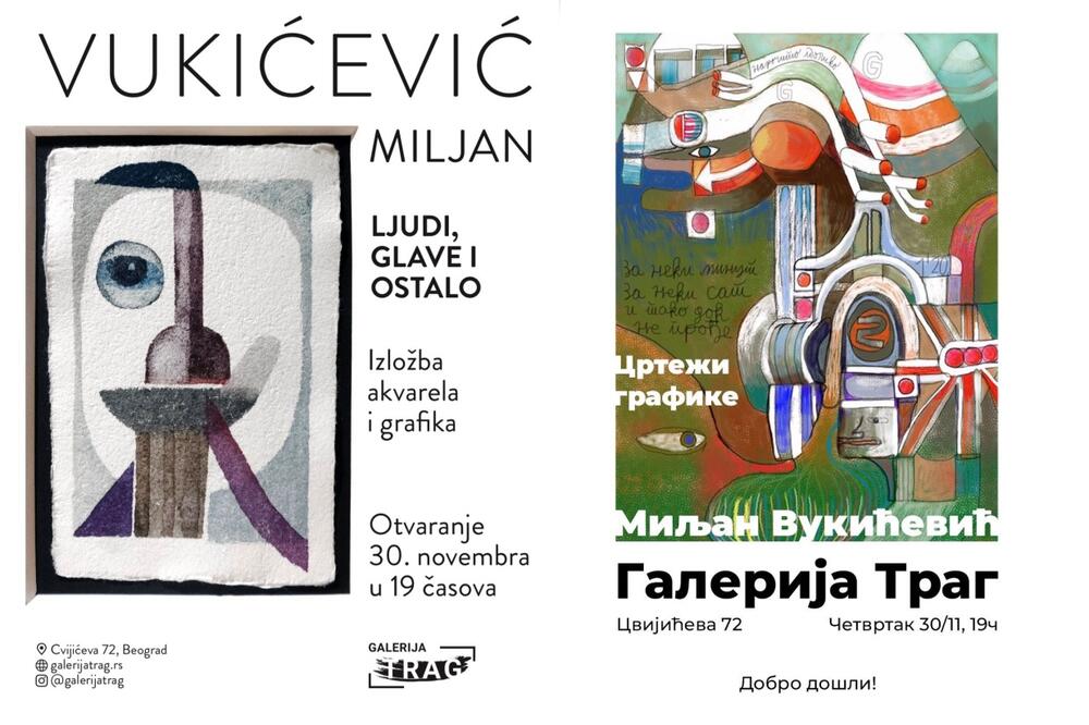 LJUDI, GLAVE I OSTALO... Od sutra možete posetiti izložbu Miljana Vukićevića, našeg umetnika koji osvaja Evropu