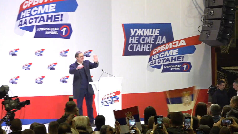 Predizborni Skup, Užive, Aleksandar Vučić, Srbija ne sme da stane
