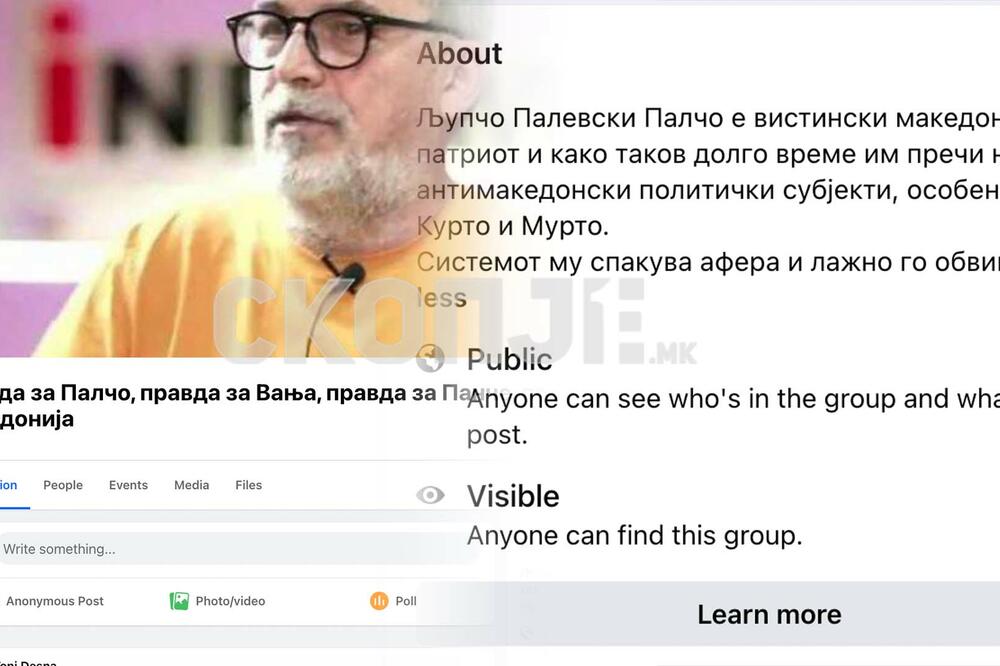 TRAŽE PRAVDU ZA PALČU! Na društvenim mrežama je formirana grupa gde je Ljupče Palevski predstavljen kao patriota, a ne ubica! FOTO