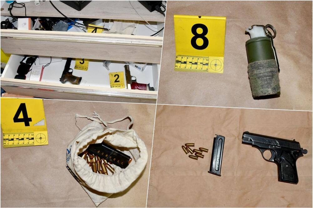 MUNJEVITA AKCIJA, POLICIJA UPALA U STAN U BEOGRADU! Kod uhapšenog muškarca nađeni heroin, kokain, pištolji, bomba... (FOTO)