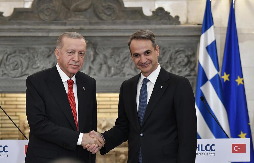 Turski predsednik Redžep Tajip Erdogan i grčki premijer Kirjakos Micotakis