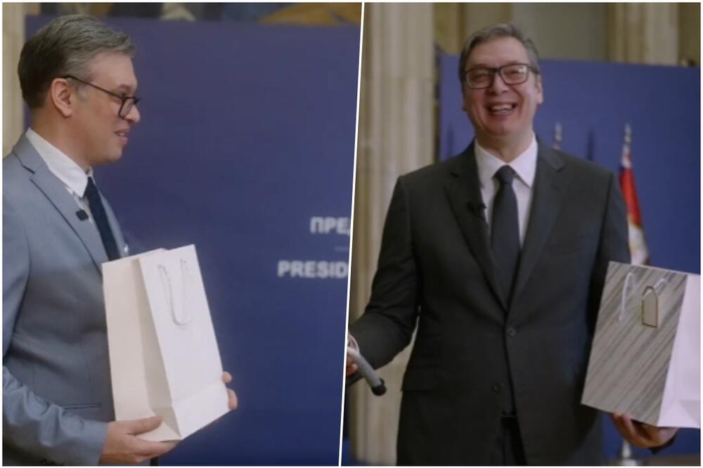 "OVO JE SUPERHEROJ, KAO ŠTO STE VI HEROJ SRBIJE" Vučić dobio zanimljiv i neočekivan poklon od svog imitatora (VIDEO)