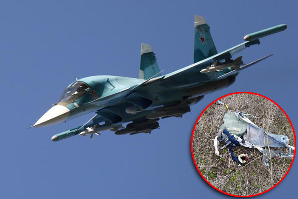 Su-34, avion, padobran