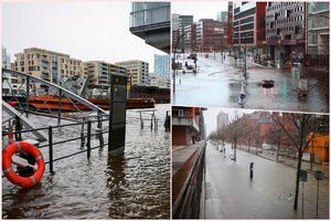 ŠOKANTNI PRIZORI IZ NEMAČKE Jaka oluja potopila Hamburg, voda je na nekim mestima bila do struka, POTOPLJENA KOLA (VIDEO/FOTO)