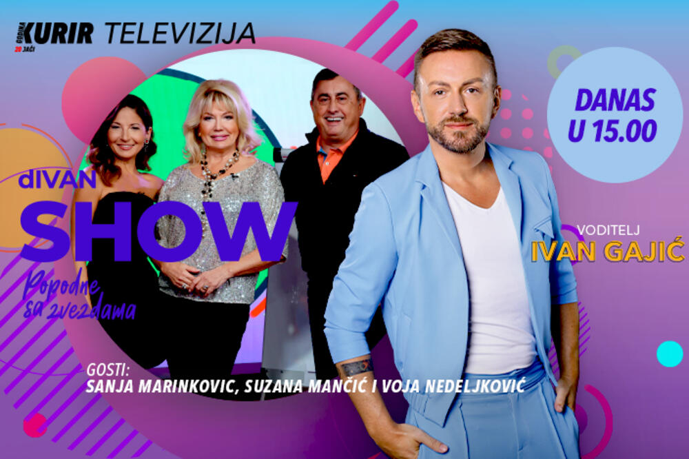 GAJIĆ OKUPIO OMILJENA TV LICA! Sanja Marinković, Voja Nedeljković i Suzana Mančić ovog vikenda u emisiji "dIvan show"