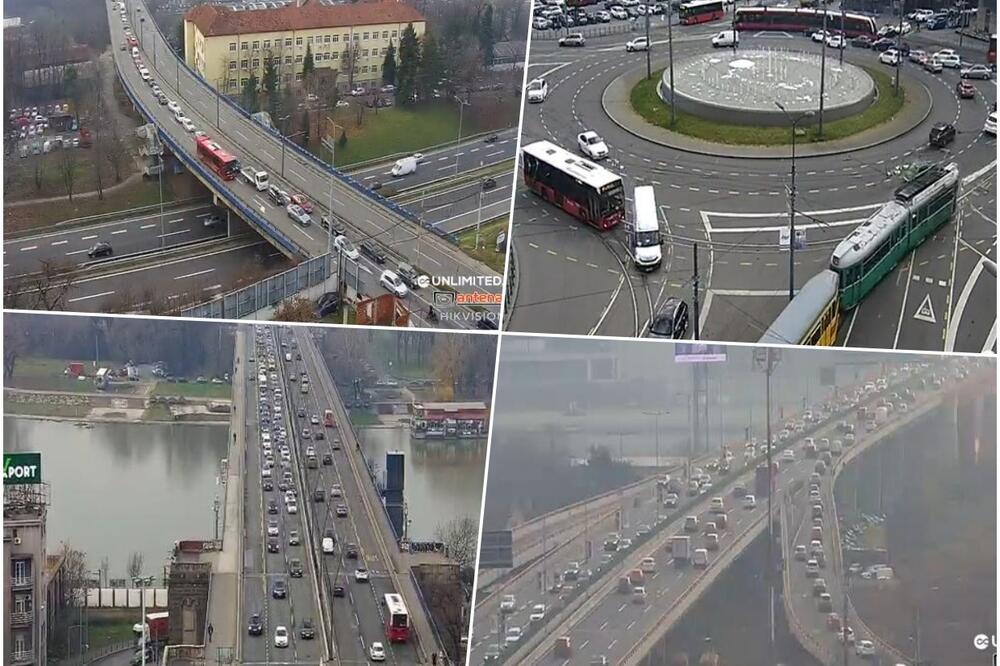 JUTARNJI ŠPIC U BEOGRADU: U ovim delovima grada su gužve, kolona vozila na Pančevcu (FOTO)