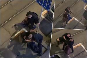 STRAVIČNE SCENE U CENTRU BEOGRADA! Radnici obezbeđenja brutalno prebili bračni par ispred kazina! (VIDEO)