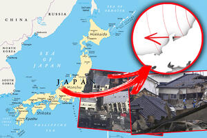 ZEMLJOTRES ODGURAO DEO JAPANA KA KINI: Podaci GPS pokazuju da su poluostrvo Noto i ČITAVI GRADOVI pomereni do 1,3 metra NA ZAPAD!