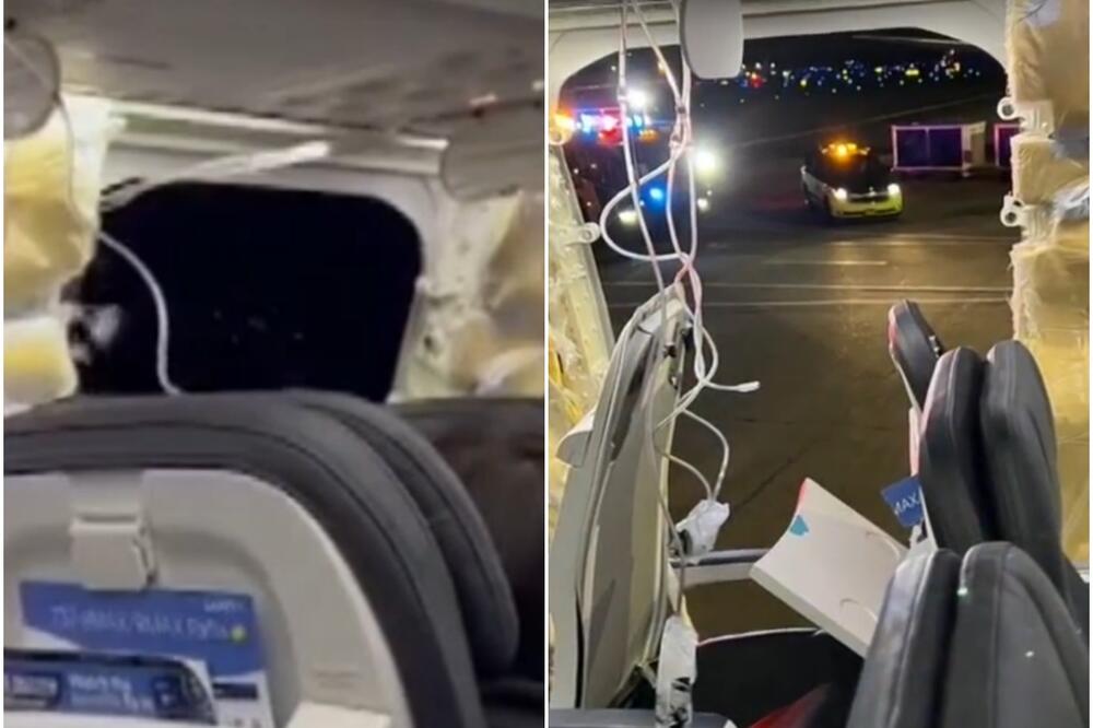PRVI SNIMCI PANIKE NA NEBU IZNAD AMERIKE: Tokom leta otpao jedan od prozora u avionu s oko 180 ljudi, prinudno sletanje (VIDEO)