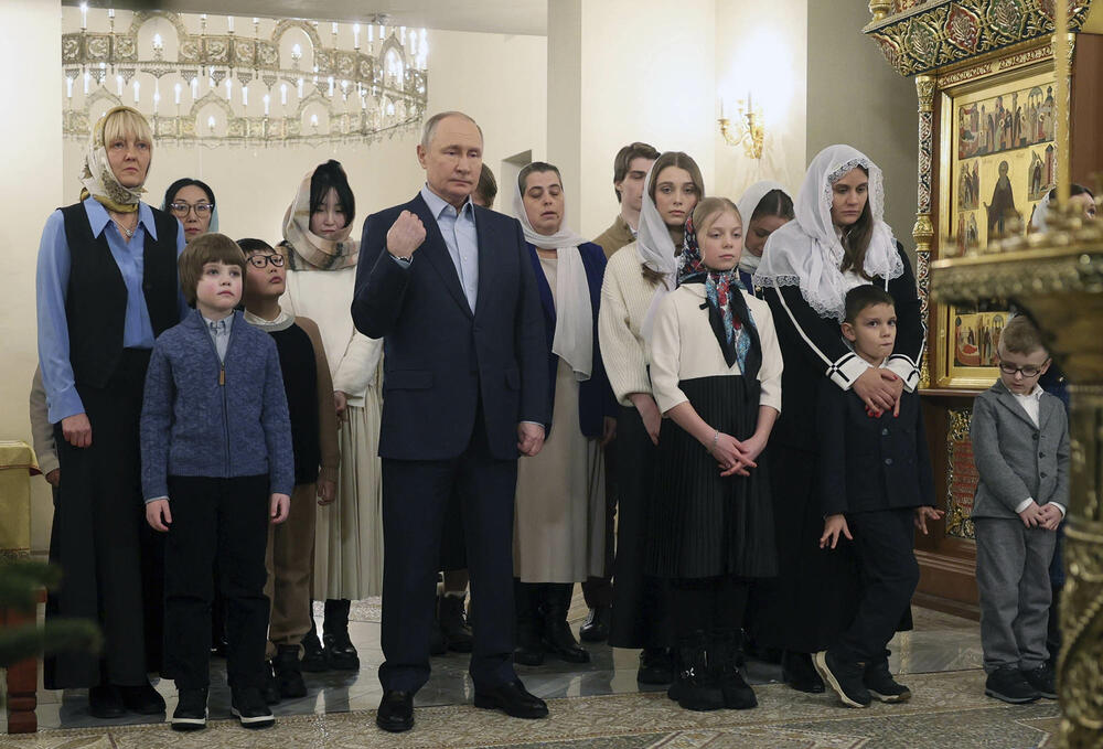 Божиќна литургија, Владимир Путин