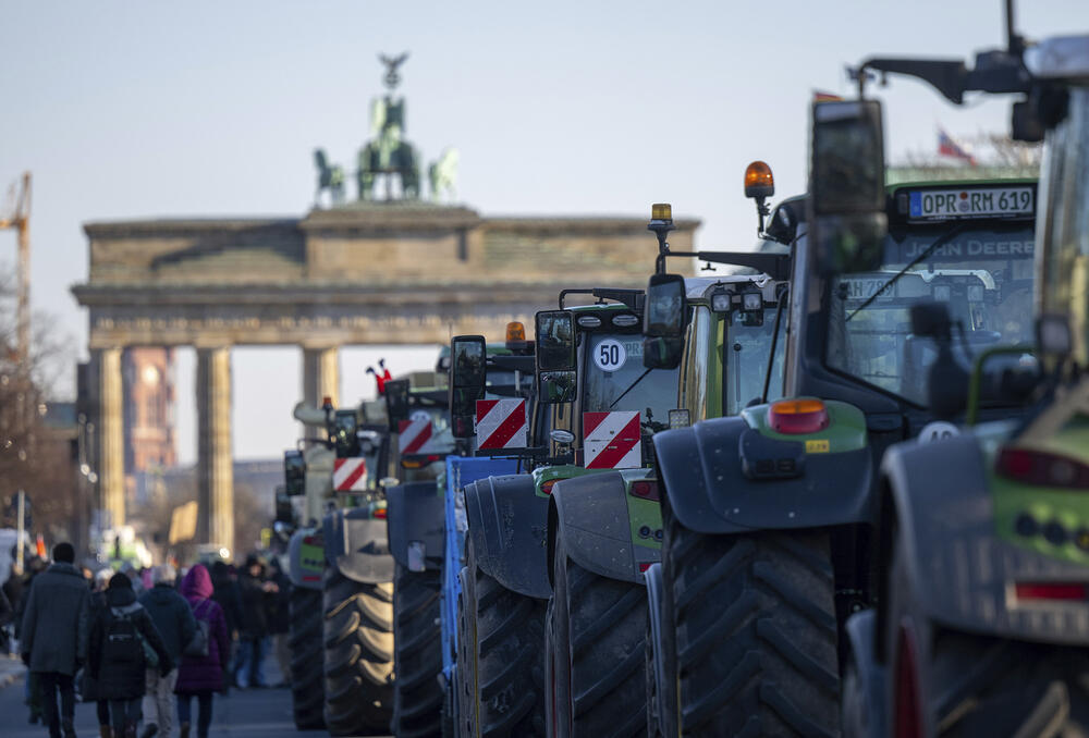 Protest, protest farmera, Nemačka, Berlin