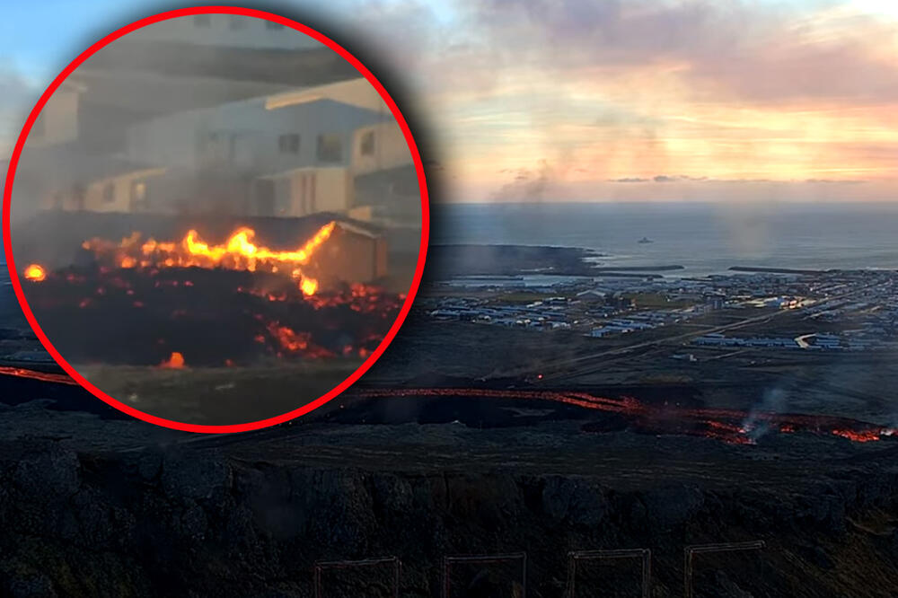 LAVA STIGLA I DO KUĆA: Drama na Islandu nakon iznenadne erupcije vulkana GRAD ODSEČEN OD SVETA (VIDEO)