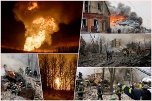 PRVI SNIMCI RUSKOG RAKETIRANJA UKRAJINSKIH GRADOVA: Pogođene stambene zgrade, buknuo požar na gasovodu kod Harkova (FOTO, VIDEO)